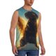 thumbnail image 2 of Balery Golden Cloud Winged Dog Camisetas sin mangas para hombre, absorbe la humedad y protege contra el mal olor.-Medium, 2 of 7