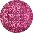thumbnail image 1 of Ahgly Company Indoor Round Abstract Pink Contemporary Area Rugs, 4' Round, 1 of 4