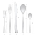 thumbnail image 2 of Unique Bargains 5 Pcs Silverware Set Stainless Steel Flatware Silver, 2 of 6