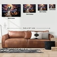 thumbnail image 5 of Spooky Halloween Night Witch Saint Bernard Glowing Pumpkins Horizontal Matte Canvas Poster St Dog Lover Wall Art Home Decor - 12015, 5 of 5