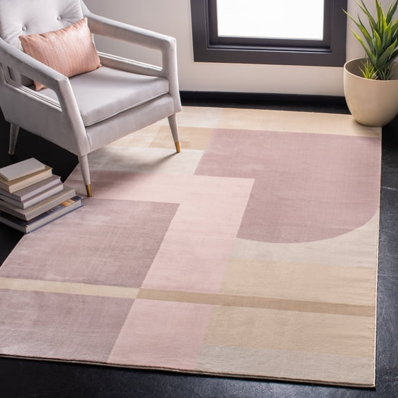 SAFAVIEH Orwell Calanthia Abstract Geometric Area Rug, Pink/Purple, 5'3" x 7'7"