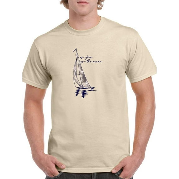 As Free As The Ocean T-Shirt Men -Image by Shutterstock, Male x-Large