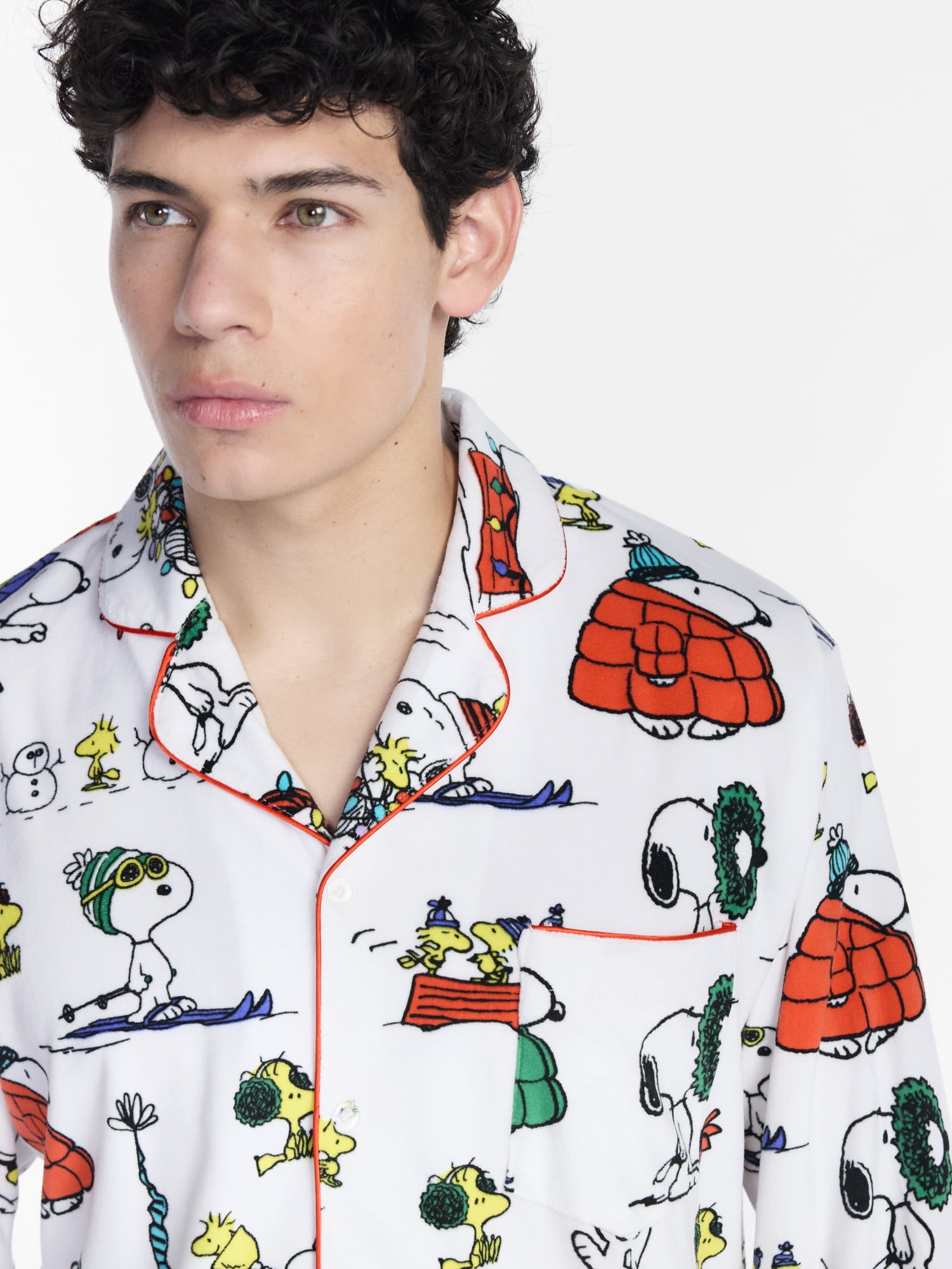 Peanuts Snoopy Men's Matching Family Pajamas Set, 2-Piece, Sizes S-3XL