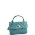 thumbnail image 3 of Pre-Owned Trendy CC Top Handle Bag Quilted Lambskin Small By Rebag, 3 of 8