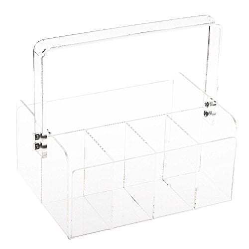 Huang Acrylic Portable Silverware Caddy, Clear