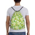 thumbnail image 2 of Drawstring Backpack - kiwi lemon Splash Proof Small Drawstring Gym Bag for Women Men, Cinch Sports String Bag Backpack for Travel Swimming Beach, 2 of 8