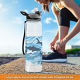 thumbnail image 6 of Sharks Sea Sports Water Bottle Portable Travel Mug 32oz BPA Free Leak Proof Straw Transparent Tritan for Gym Yoga Cycling Camping, 6 of 7
