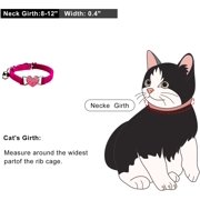 VATENIC Leather Fashion Cat Collar with Rhinestones, 7.87 - 9.84 in, 2 Piece