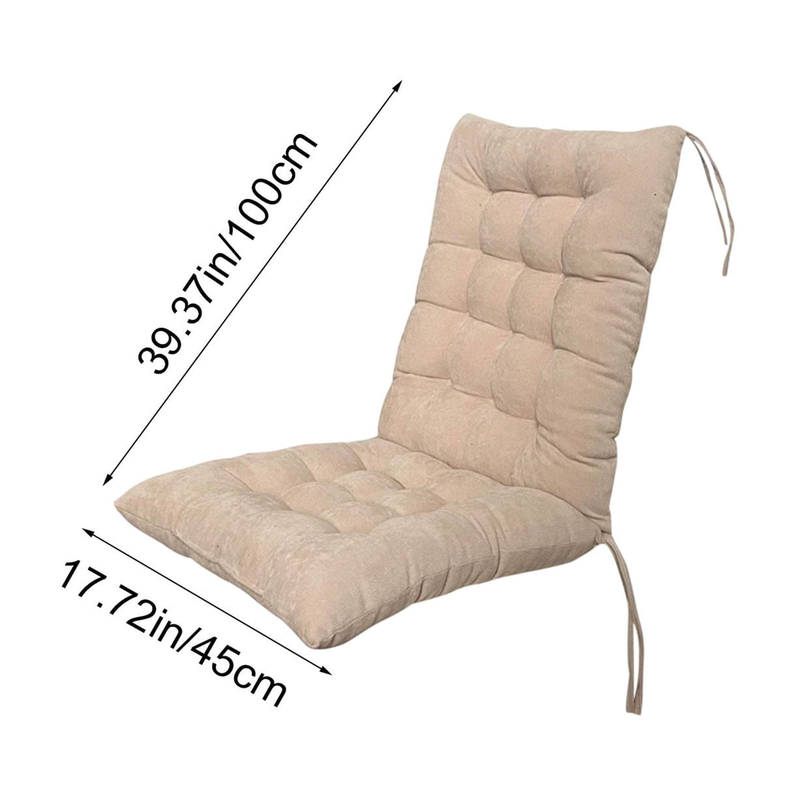 HongMinWen High Back Chair Seat Cushion, Dining, Office Chair Pads with Ties Thickened One-Piece Rocking Chair Cushion, Indoor/Outdoor Furniture Patio Chair Cushion