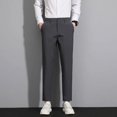 thumbnail image 3 of Pantalones de trabajo drapeados para hombre, pantalones de traje de oficina rectos y fluidos para hombre, ropa vintage, ropa de estilo coreano, moda de verano 2024 fina, 3 of 5