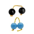 thumbnail image 1 of 2 pares African Shaker Rattle Double Gourd Percussion Kids Juguetes de educación temprana ABS Musical Fingertip Ball Drum Ball para regalos de playa Zulema Pelota de arena rítmica, 1 of 8