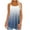 Blue, variant on Summer Plus Size Tank Tops for Women Boho Tie Dye Loose Cami Spaghetti Strap Tunic Blouses