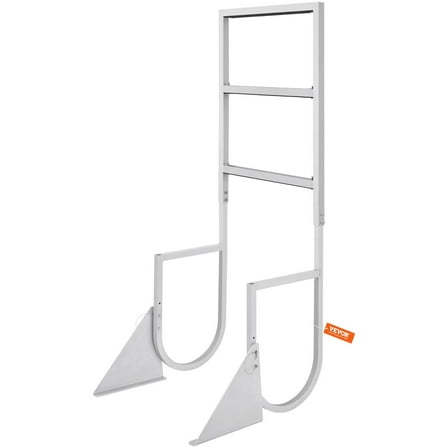STAWAY Flip-Up Dock Ladder - 3 Steps Aluminum Boat Ladder with 350 lbs Capacity, Nonslip Mat, Easy Install for Marine & Pool Use