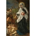 thumbnail image 3 of Giovanni Battista Gaulli 17x24 Black Modern Framed Museum Art Print Titled - The Blessed Ludovica Albertoni&nbsp;Distributing Alms, 3 of 5