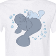 thumbnail image 4 of Inktastic Cute Manatees with Bubbles T-Shirt, 4 of 5