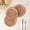 Brown, variant on Balsa Circle 25 Brown 7 in Round Wood Print Floral Lace Disposable Salad Dinner Paper Plates Party Wedding Reception Catering Tableware Supplies
