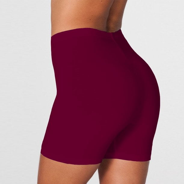 Womens Biker Shorts Leggings Mid Thigh Cotton Thick Yoga