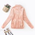 thumbnail image 4 of Womens Full Zip Up Sherpa Lapel Fuzzy Fleece Jacket Oversized Fluffy Coat, 4 of 8