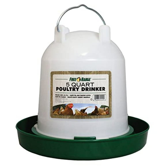 Harris Farms Plastic Poultry Drinker, 5 Quart Green