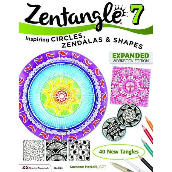 Design Originals Zentangle Expanded Workbook Edition, A Creative Art Form Where All You Need is Paper, Pencil & Pen