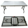 thumbnail image 3 of INTBUYING Portable Folding Table Rectangle Dining Table White 59inch, 3 of 10