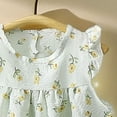 thumbnail image 4 of Gubotare Tutu Dresses for Toddler Girls Girls Flutter Sleeves Princess Cartoon Printed Dress Toddlers Spring Summer Dress 5T 6T (Green,5-6 Years), 4 of 6