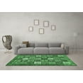thumbnail image 3 of Ahgly Company Indoor Rectangle Abstract Emerald Green Modern Area Rugs, 8' x 10', 3 of 4