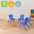 thumbnail image 6 of ECR4Kids Plastic School Stackable Chair, 12in, Classroom Furniture, Blue, 4-Pack, 6 of 9