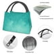 thumbnail image 4 of Balery Teal Turquoise1 Bolsa de Aislamiento Portátil – Bolsa de Almuerzo con Forro de Aluminio Mejorado, Funda Impermeable y Fácil de Limpiar para Picnic y Caja de Almuerzo, 4 of 6
