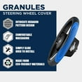 thumbnail image 4 of Car Steering Wheel Cover - Microfiber Leather Steering Wheel Wrap Sports 14.5-15 Inch Steering Wheel Cover Non-Slip for Men Women Blue Color, 4 of 16