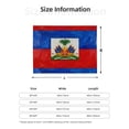 thumbnail image 3 of Throw Blanket Haitian Flag Soft Cozy Fleece Flannel Blanket Home Decor for Couch Sofa Bed 40"x30", 3 of 7