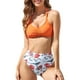 thumbnail image 1 of Traje de baño Traje de baño de dos piezas para mujer Conjunto de bikini con estampado floral de leopardo Trajes de baño Trajes de baño, 1 of 7