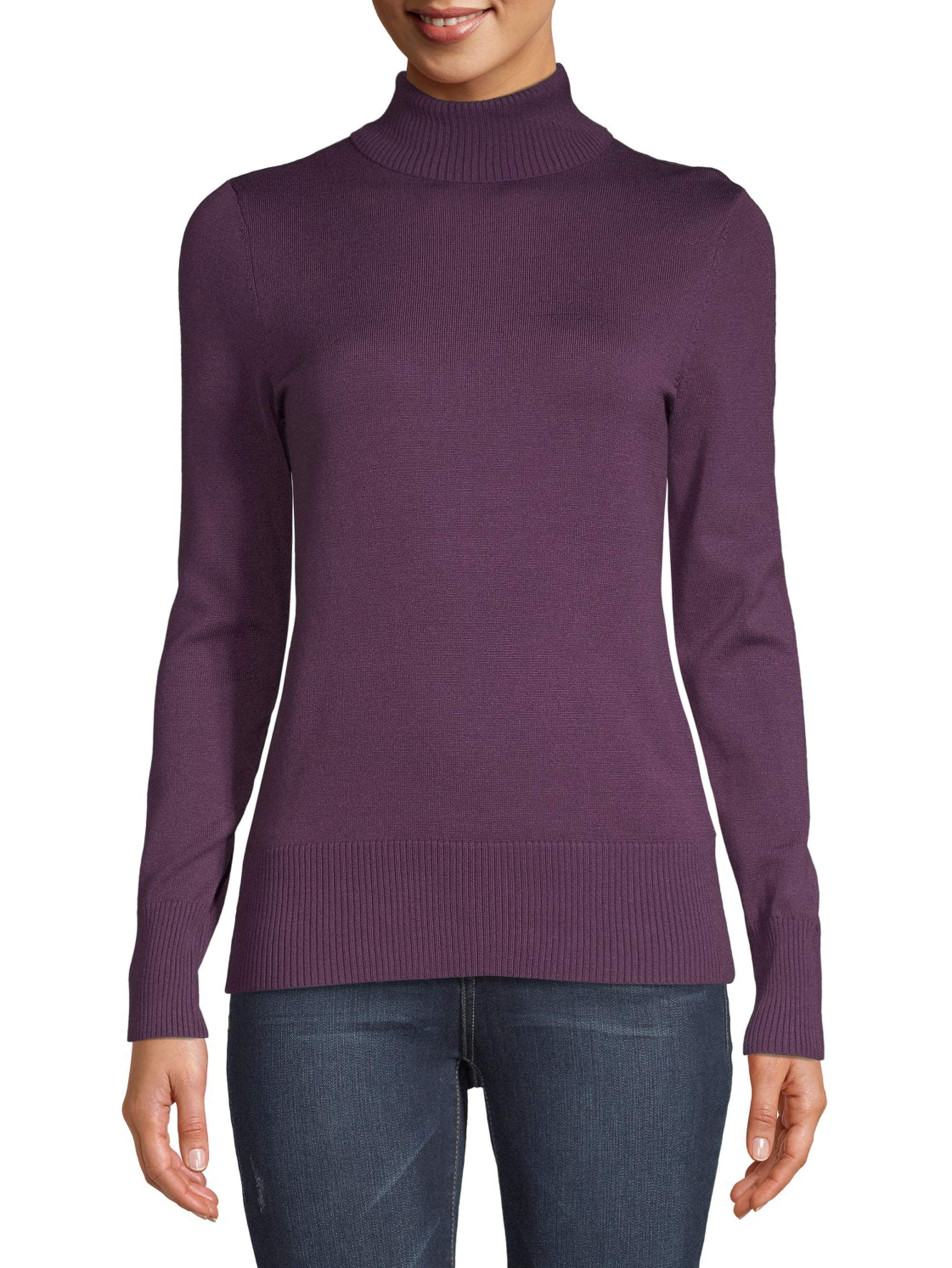 Time and Tru Women's Turtleneck Sweater - Walmart.com