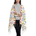 thumbnail image 3 of Cauagu Hello Summer2 Print Women Wrap Shawl tassels Scarves Retro Scarf 77.6"X28.3", 3 of 8
