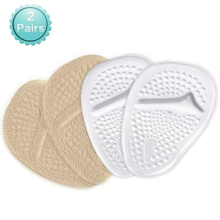 Yosoo Ball of Foot Cushions, 2 Pairs Anti-slip Shoe Pads Inserts Gel Forefoot Insoles for