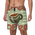 thumbnail image 2 of Xecao Retro Cover For Coffee for Men's Swimming Trunks Swim Trunks Quick Dry Swim Shorts with Mesh Lining Funny Swimwear Bathing Suits, 2 of 9