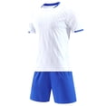thumbnail image 5 of Boys 2 Piece Athletic Soccer Jersey Sport Team Soccer Uniforms with Shorts Shirt 2026 White 3XS, 5 of 6