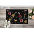 thumbnail image 2 of Red and White Wine on Black Doormat 18x27, 2 of 4