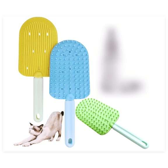 Cat Brush,2-In-1 Soft Cat Brush,Pet Brushes for Shedding,Soft Comb,Cat Brush for Shedding,Short Or Long Haired Cats,Pet Grooming,Bath and Massage Brushes,Pet Hair Removal Tool(3 PCS)