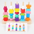 thumbnail image 1 of Set of Five Beaded Toys Enlightenment Sensory Toys Wooden for Kids Toddlers Baoblaze juguetes de cuentas, 1 of 8