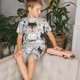 thumbnail image 4 of Balery Funny Animals Series Conjunto de Pijama Infantil de Manga Corta con Estampado – Ropa de Dormir de Algodón Suave-Small, 4 of 6