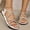 White, variant on Adjustable Sandals for Women, Leather Lightweight Summer Sandals, Durable Outsole for Long Lasting Wear, Comfortable Casual Walking Shoes