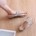 thumbnail image 4 of Verano nuevo estilo bohemio Rhinestone sandalias playa chanclas sandalias planas Wmkox8yii shjk4486, 4 of 9