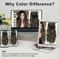 thumbnail image 7 of Clip in Long Wavy Synthetic Hair Extension 24 Inch Black to Light Blonde 4PCS Thick Hairpieces Fiber Double Weft Hair for Women, 7 of 7
