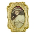 thumbnail image 4 of Marco de fotos ovalado vintage color dorado decoración del hogar pintado a mano estilo retro 13x176 cm, 4 of 9