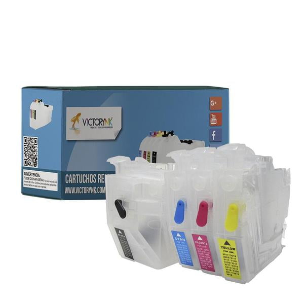 Cartucho Rellenable Bro Lc 3019 Lc3017 3017 J6930 J5330 Corto Con Chip Victorynk CARTUCHOS AUTORESETEABLES