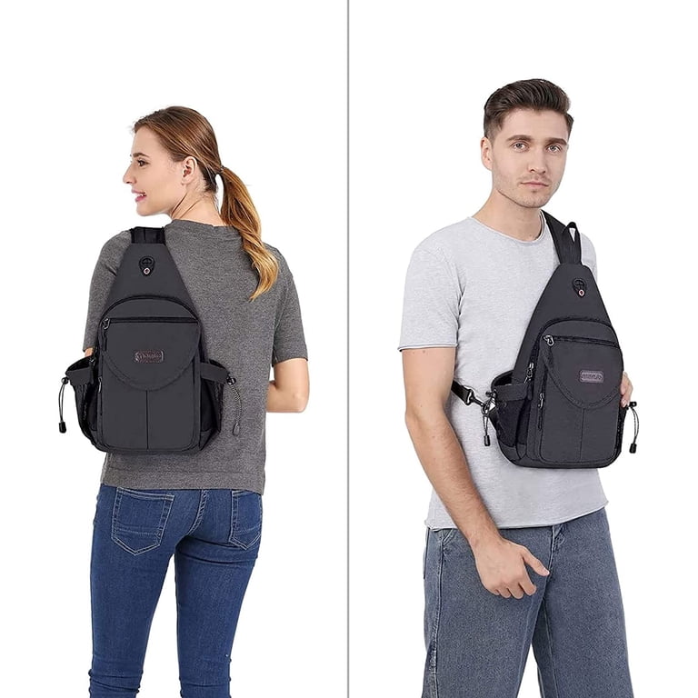 Canvas Sling Backpack Daypack with Anti-Theft Pocket for Hiking Travel Mosiso Canvas Sling Bag Backpack Travel Hiking Outdoor Sport  main image 3