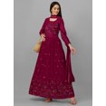 thumbnail image 4 of Trendmalls Women's Georgette Fabric Embroidery with Sequins Work Ready To Wear Anarkali Suit Set, 4 of 8