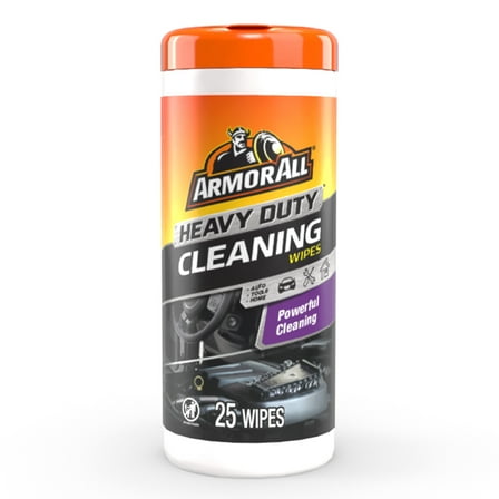 Armor All Heavy Duty Car Cleaning Wipes for Auto, Tools, and Home, 25 Count