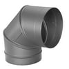 M & G Duravent 8DBK-E90 8 Inch Dura-black 24-ga Welded Black Stovepipe 90 Deg Sectioned Nonadjustable Elbow